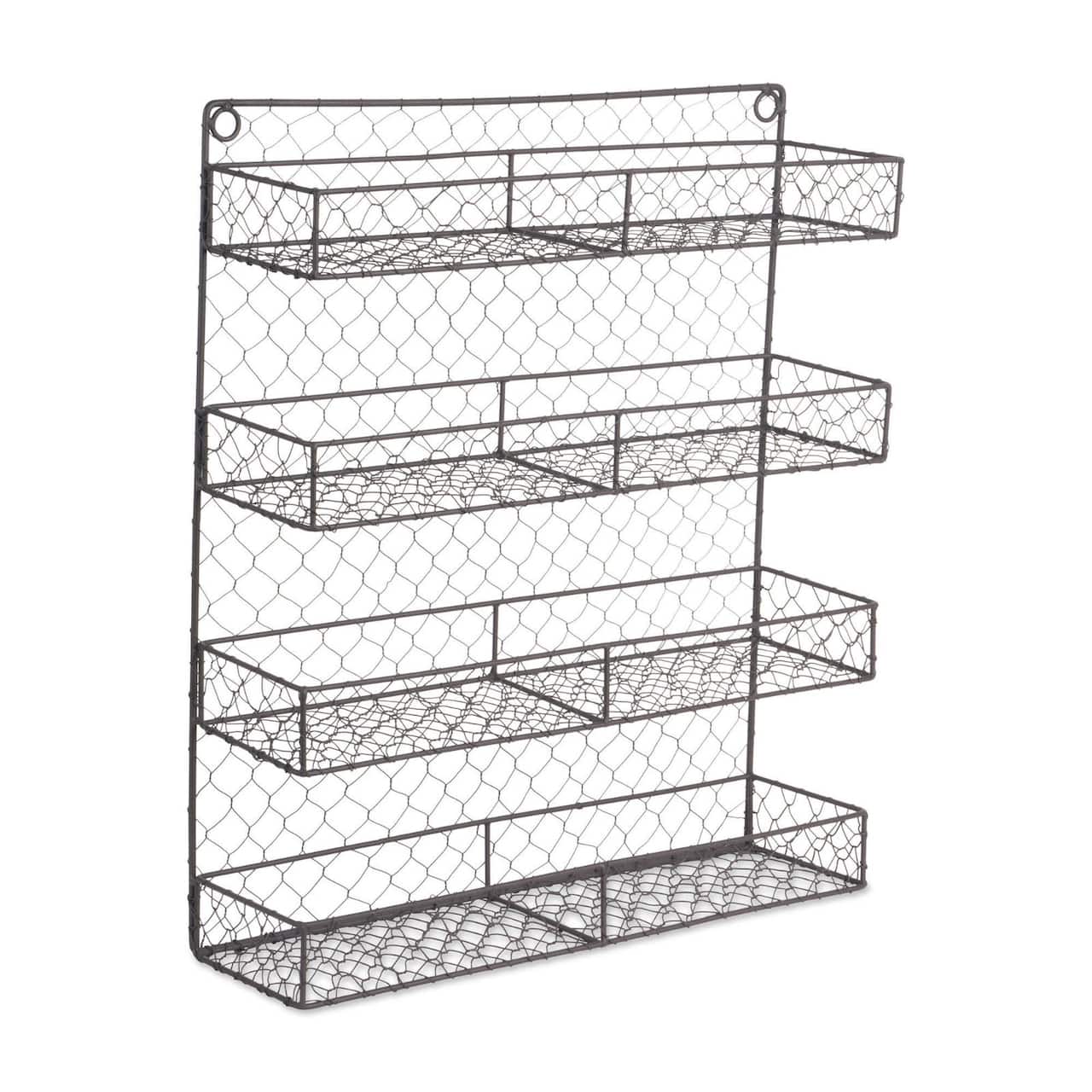 DII® 20" Double Wide 4 Row Chicken Wire Spice Rack
